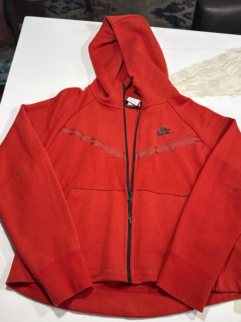 Nike Red Full-Zip Hooded Jacket